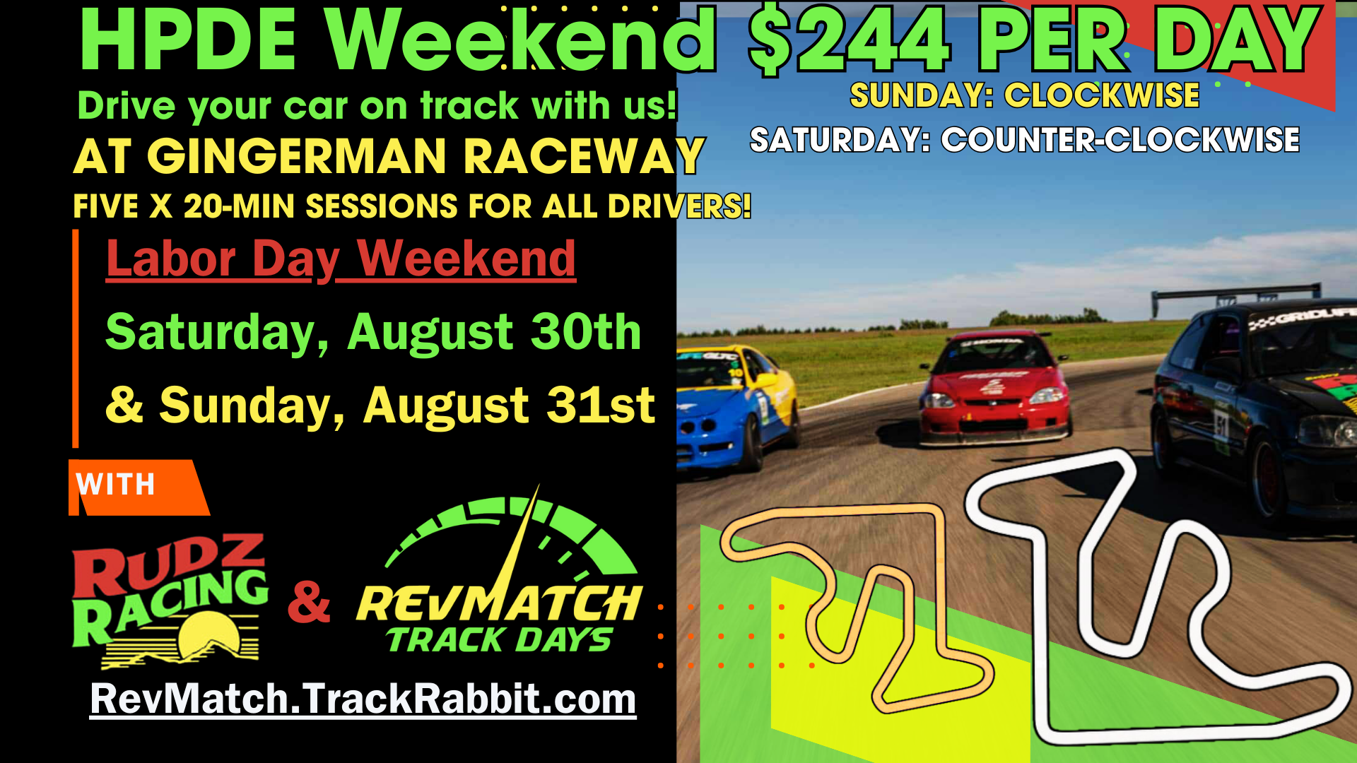 Labor Day HPDE + W2W Weekend @ Gingerman Raceway w/ Rudz Racing ...